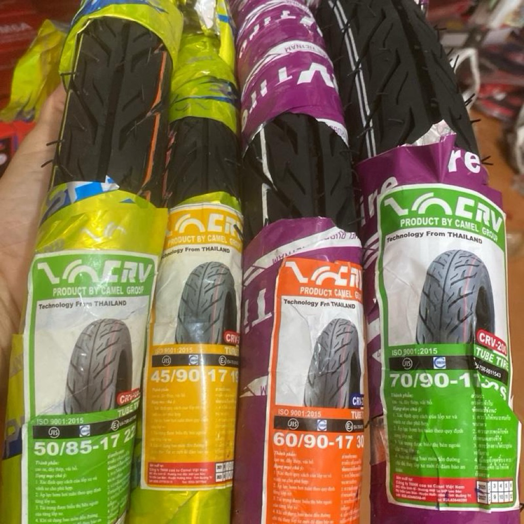 CRV - vỏ xe máy loại nhỏ size 45/90-17,50/85-17,60/90-17,70/90-17.