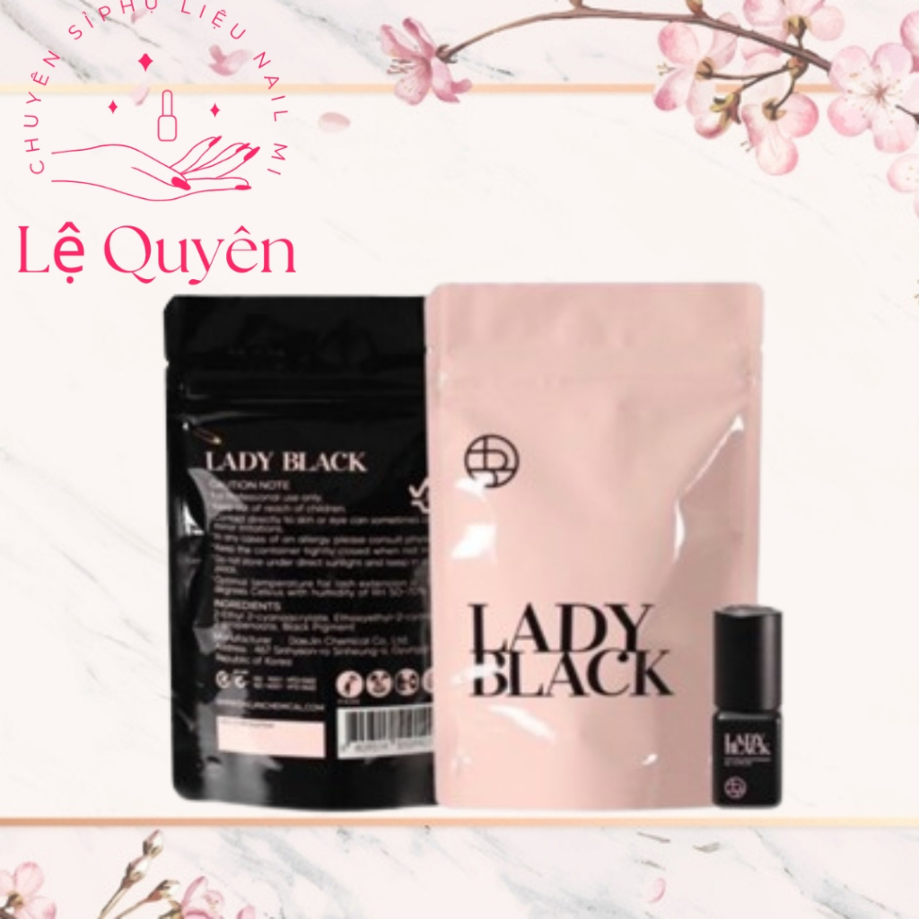 New Keo Nối Mi Siêu Bền ,Keo Nối Mi Lady Black, Khô 3-4S, Độ Bền 6-8 Tuần, Chai 5ml [ Lệ Quyên ]