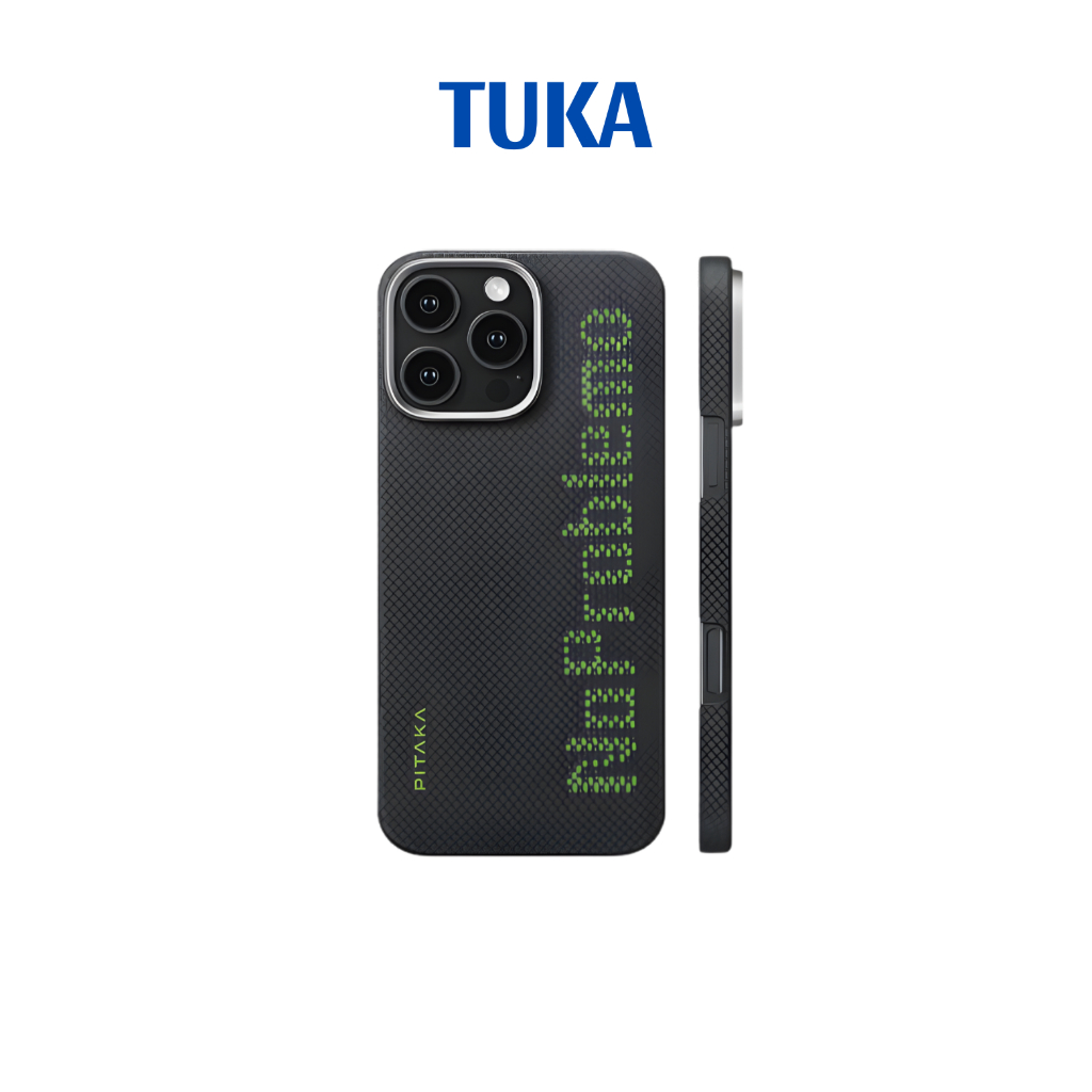 TUKA- PITAKA ốp lưng điện thoại phát sáng chữ dệt mỏng nhẹ cá tính cho iPhone 16 Pro Max