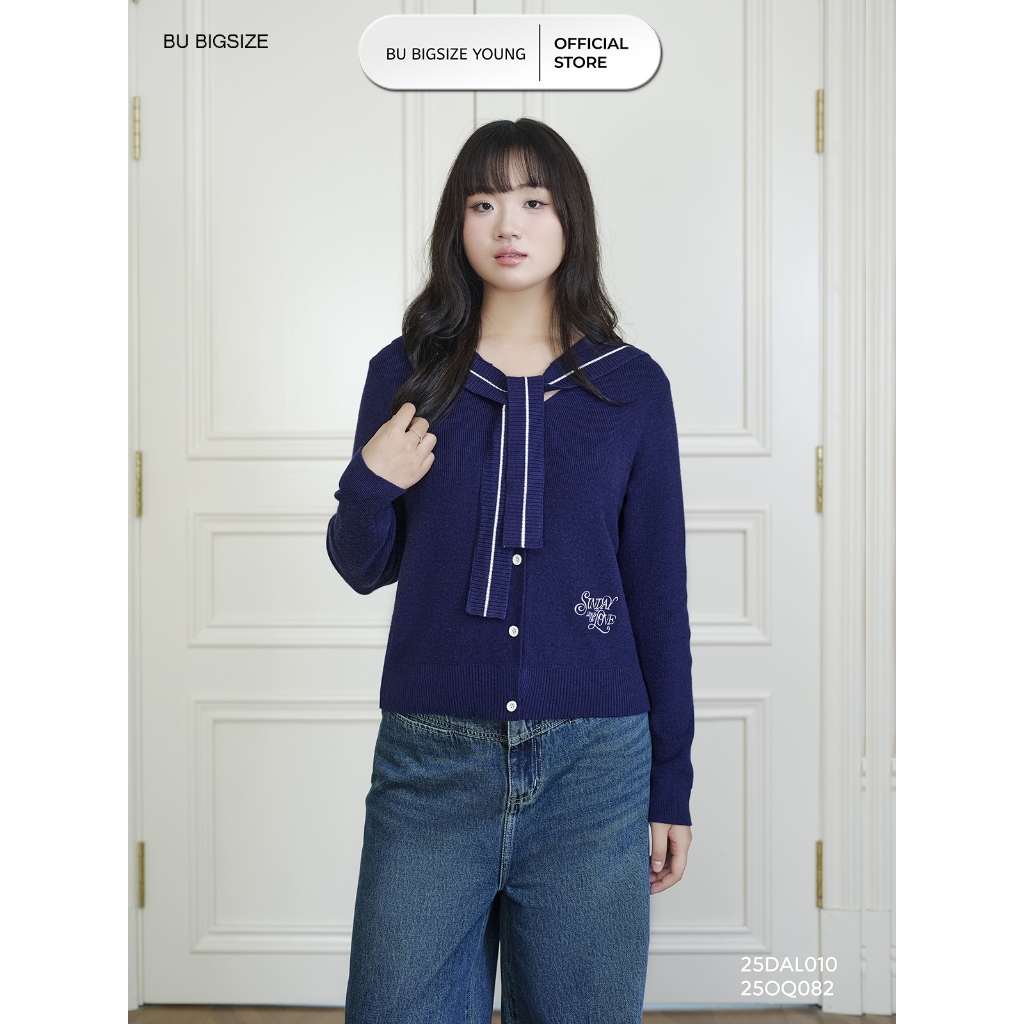 Áo len cổ thủy thủ BIGSIZE (55kg đến 95kg) – 25DAL010- [BU Bigsize Young]