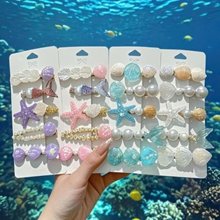  Set kẹp tóc mái hình đại dương sao biển vỏ sò ,sinh vật biển đi biển siêu xinh phụ kiện tóc trẻ em thời trang hàn quốc 