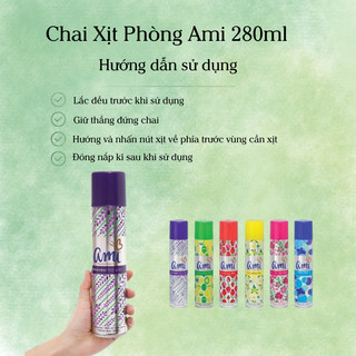 1 chai xịt phòng Ami 280ml các mùi