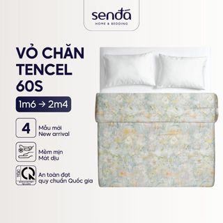  Vỏ chăn Lụa Tencel lồng được ruột 2mx2m2 2m4x2m2 1m8x2m 1m6x2m cao cấp mền lẻ Tencel 60s họa tiết - Sen Đá Home Bedding 