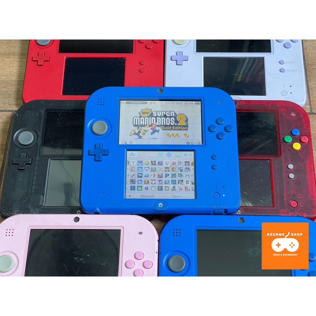 Máy Chơi Game Nintendo 2DS Có Trò Chơi 3DS NDS GBA NES SNES... Đầy Đủ Phụ Kiện