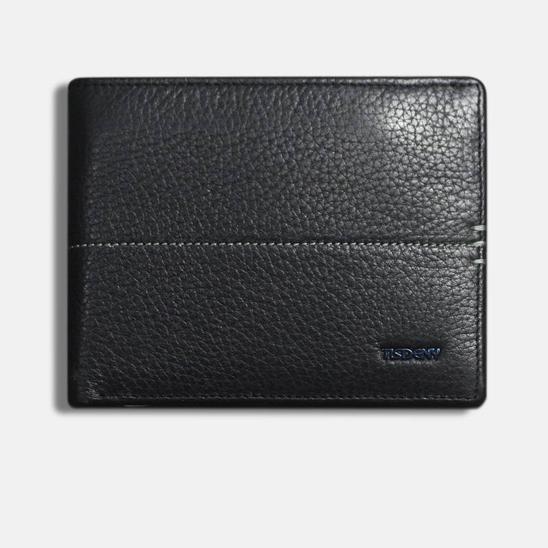 Ví da thật ngang gấp đôi chính hãng Tisdeny V1245