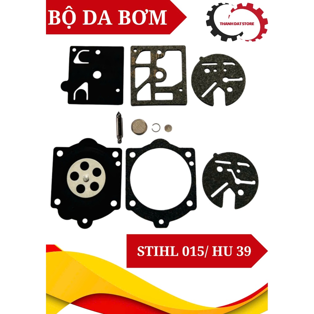 Bộ Da Bơm Da Thở Chế Hòa Khí Bình Xăng Con cưa STIHL 015/ HUSQVARNA 39