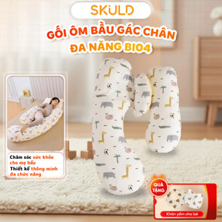  Gối ôm bà bầu SKULD BI04 cao cấp thiết kế công thái học cải thiện giấc ngủ đỡ bụng gác chân vỏ gối vải an toàn 