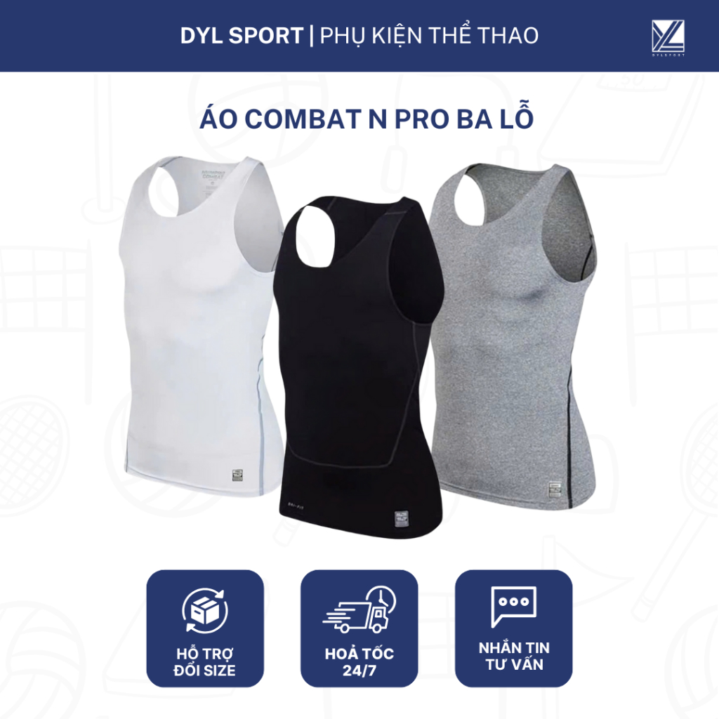 Áo combat Pro ba lỗ | Thấm hút mồ hôi, chất liệu co giãn 4 chiều