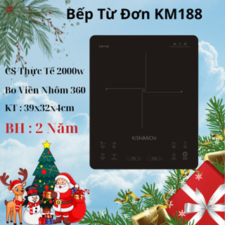 Bếp Từ Đơn Cao Cấp KM188 Siêu Mỏng Độ Dày 4cm Được Bo Viền Nhôm Xung Quanh Bảo Hành 2 Năm 