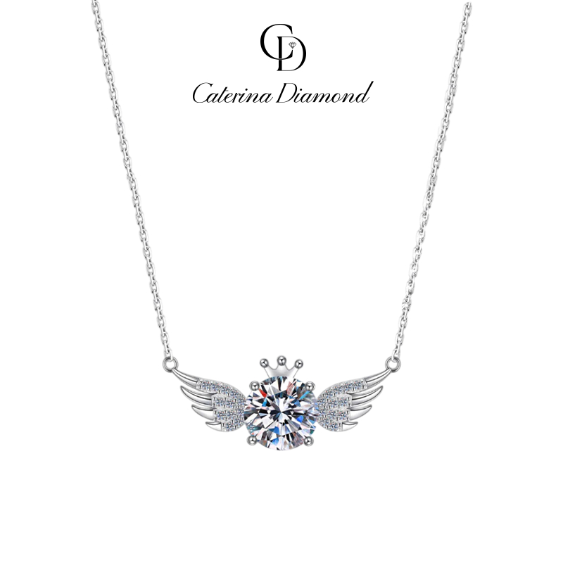 Dây chuyền kim cương Moissanite Caterina Diamond Celestial Wings Pendant DN070