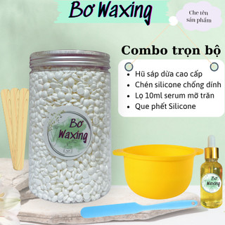   Tặng Chén silicone 10ml mỡ trăn Que Silicone  Combo trọn bộ sáp wax lông nóng cao cấp siêu bám lông  Che Tên  