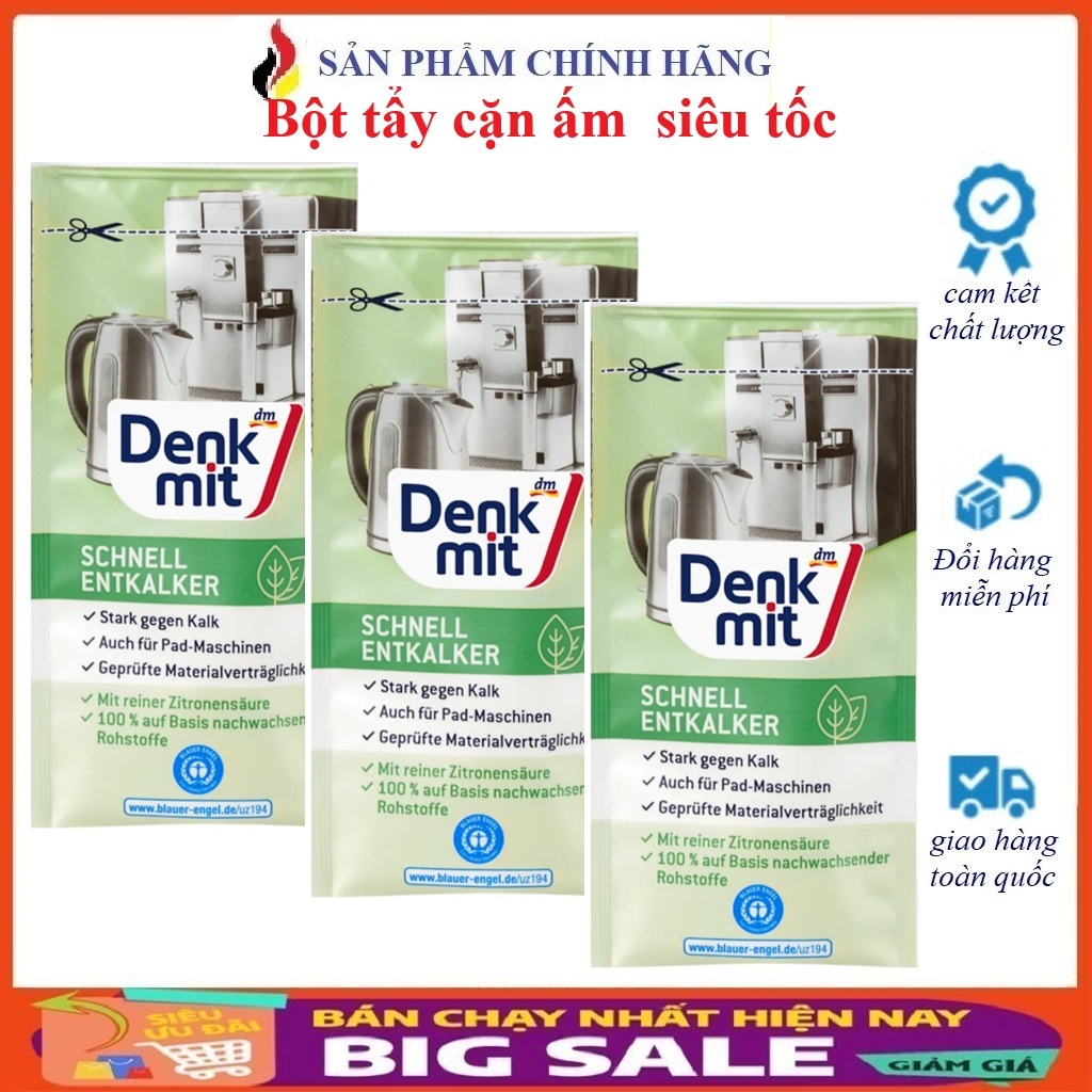 Bột tẩy cặn ấm siêu tốc, máy pha cà phê…Denkmit