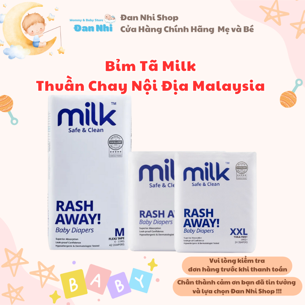 Bỉm Tã Milk Thuần Chay Nội Địa Malaysia