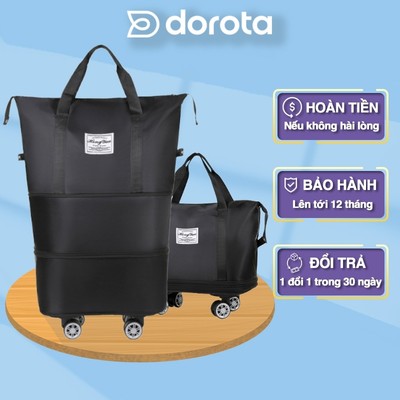 Thanh lý Túi đa năng 3 tầng gấp gọn có bánh xe đi du lịch, dã ngoại, công tác kéo tay, cài vali 3TBX- Hàng lỗi nhẹ