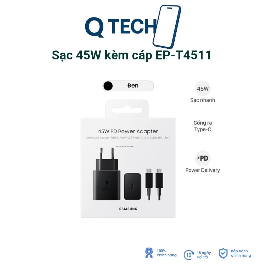 Củ Sạc Nhanh Samsung 45W EP-T4511  - Chính hãng