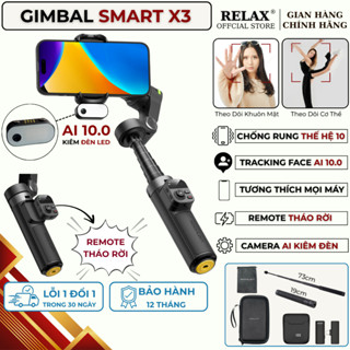  Gimbal Xoay 360 Độ SMART X3 Gymbal chống rung điện thoại quay phim chụp ảnh theo dõi vật thể 