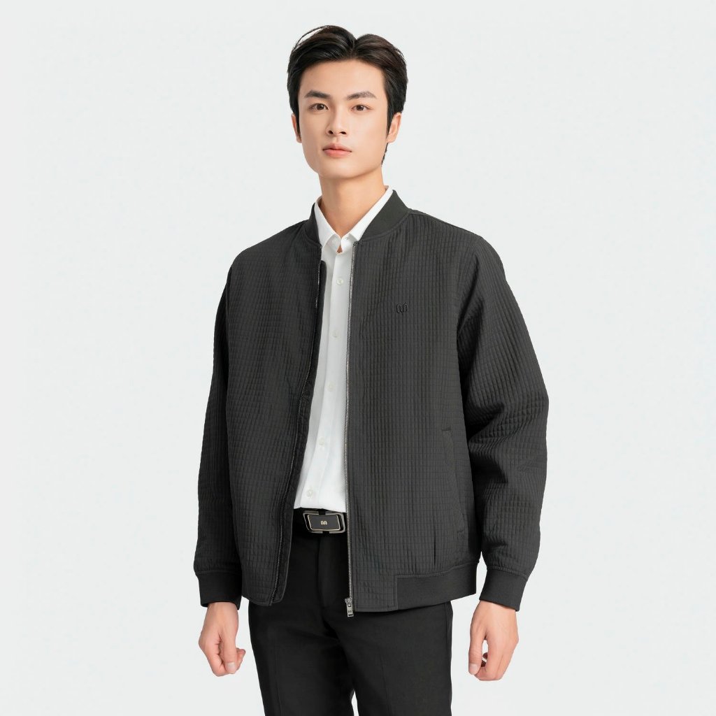 Áo Khoác Gió INSIDEMEN Dáng Bomber Trẻ Trung Lịch Lãm, Độ Bền Cao, Chống Nhăn IJK046BZ