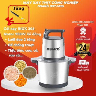  Máy xay thịt OSAKO OST-1025 5.8 lít đa năng - Hàng chính hãng lưỡi dao 4 cánh,cối INOX cao cấp 2 cấp độ xay - BH 2 năm 