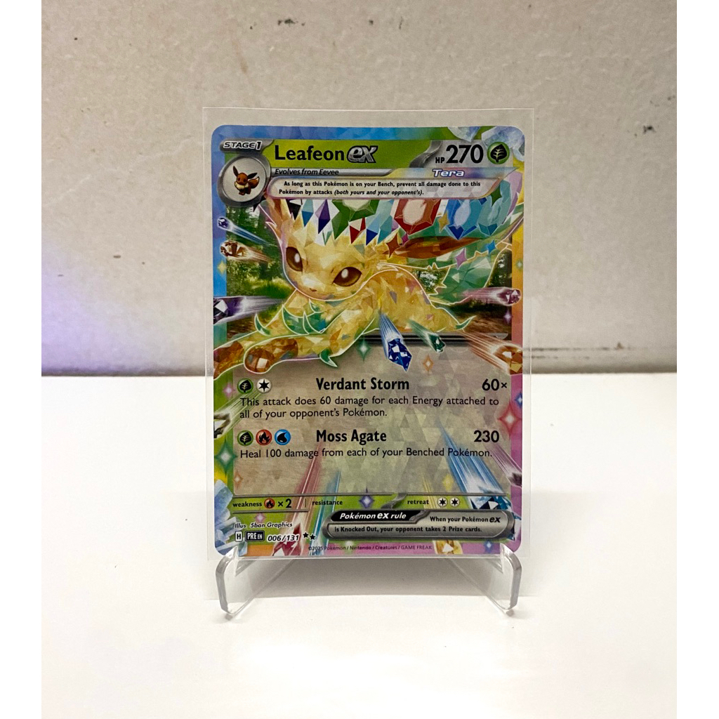 Thẻ Pokemon TCG English EX Prismatic Evolutions Leafeon [006/131]