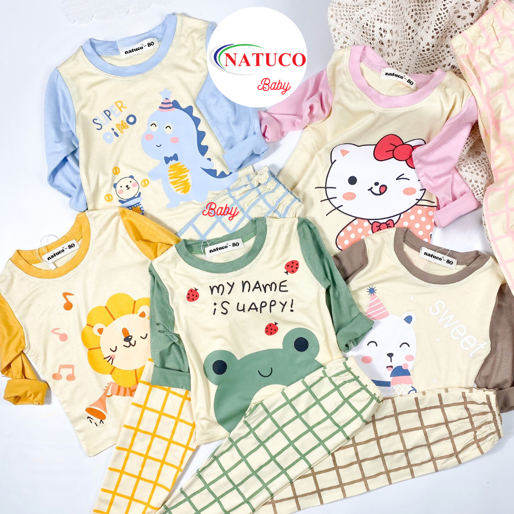 Bộ Quần Áo Trẻ Em Minky Mom, Chất Thun Lạnh Mềm Mát Cho Bé 8-27Kg Mặc Vào Thu, Ngủ Điều Hòa TD-IN46