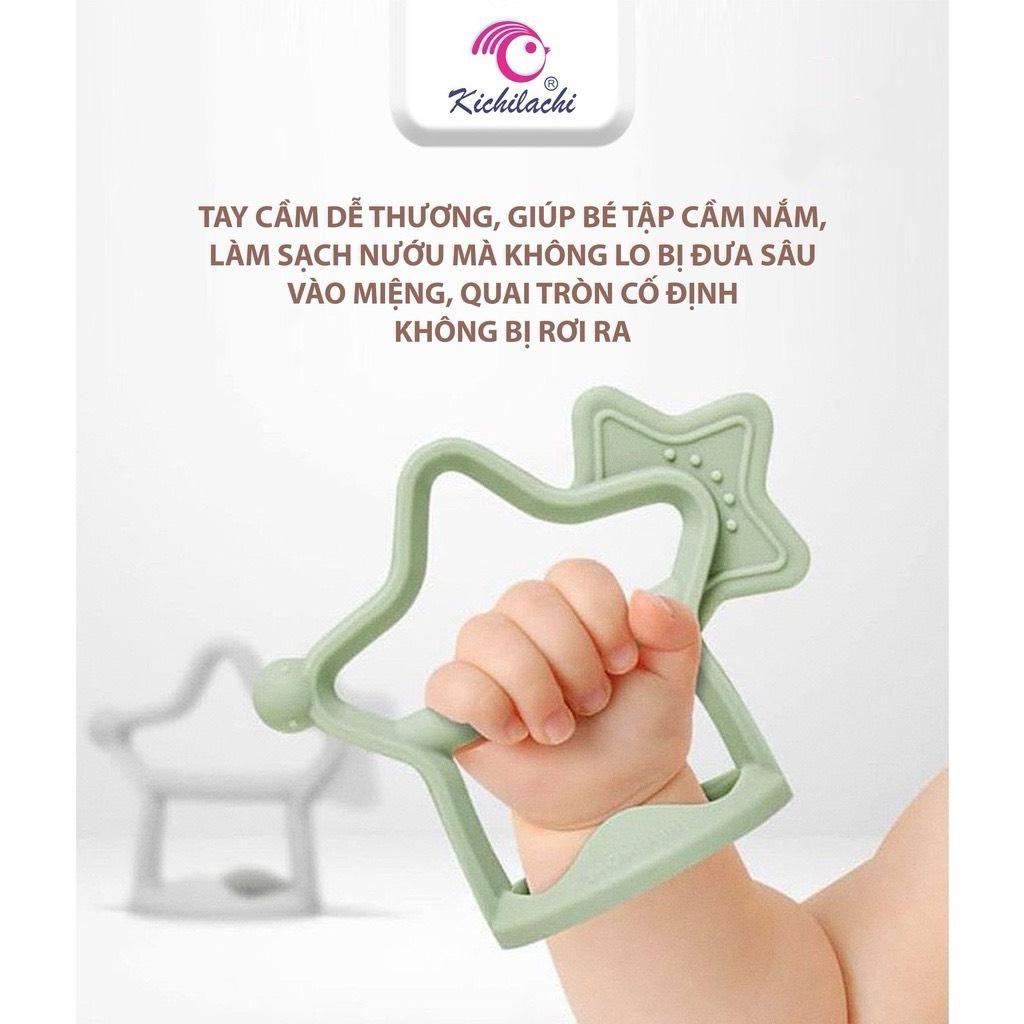 Gặm Nướu Kichilachi Hình Ngôi Sao Phát Triển Răng Nướu, Khả Năng Cầm Nắm Cho Bé, Chất Liệu Silicon An Toàn