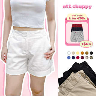   FORM QUẦN NHỎ  Quần Short Kaki Nữ - Lưng Thun Khoá Kéo - 42kg đến 66kg 