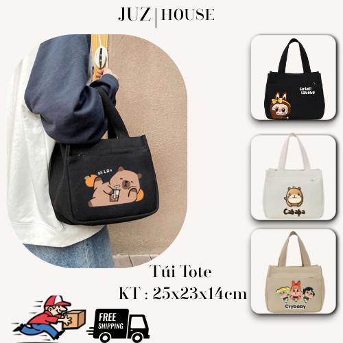 Túi tote đa năng JUZHOUSE – Đựng cơm, mỹ phẩm, đồ cá nhân tiện lợi