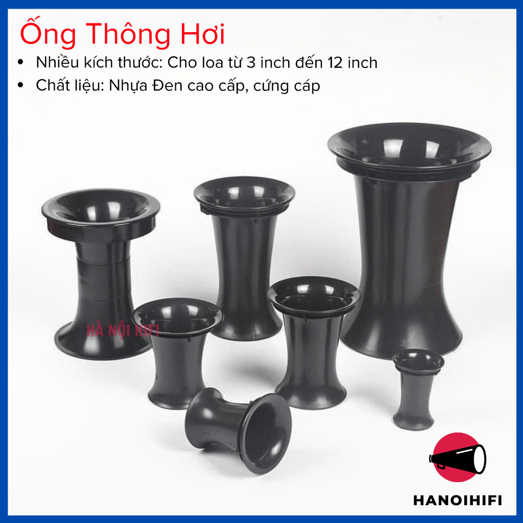 Ống hơi, ống thoát khí cho loa, tăng âm bass cho loa từ 2 đến 12 inch