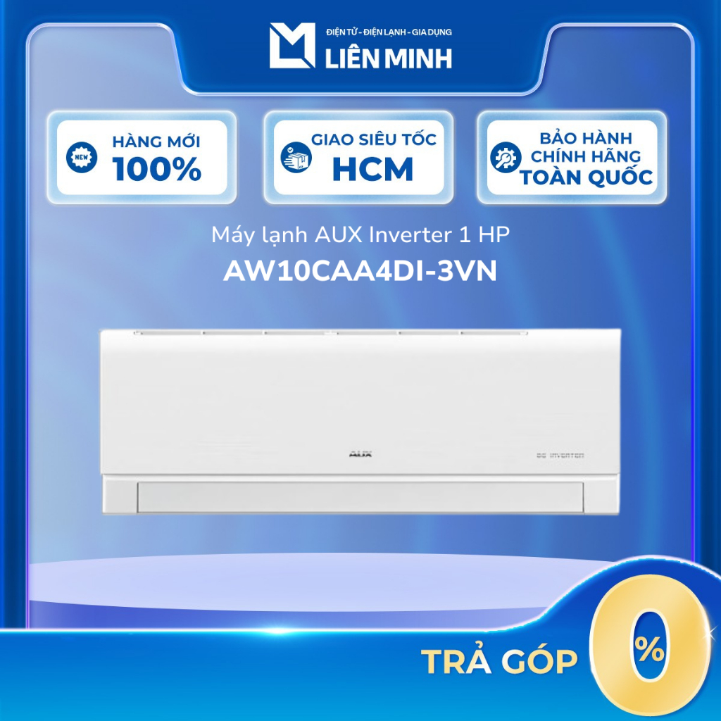 AW10CAA4DI-3VN - Máy Lạnh Aux Inverter 1 HP - SX Thái Lan - 365 Ngày ĐỔI MỚI [GIÁ MÁY]