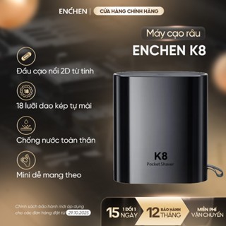 Máy cạo râu Enchen K8 đầu cạo 2D chống nước, 18 lưỡi dao tự mài, pin dùng đến 60 ngày - BH 12 tháng