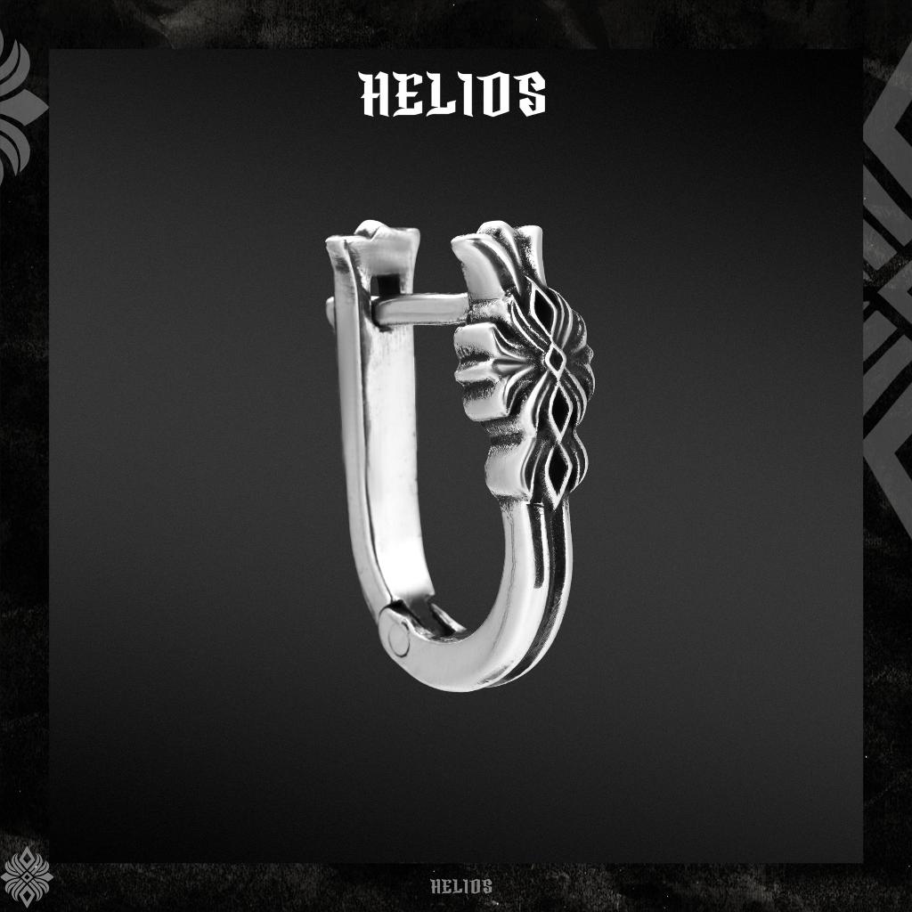 Khuyên tai base Bạc S925 HeliSilver RENKA Helios Black Silver Faith