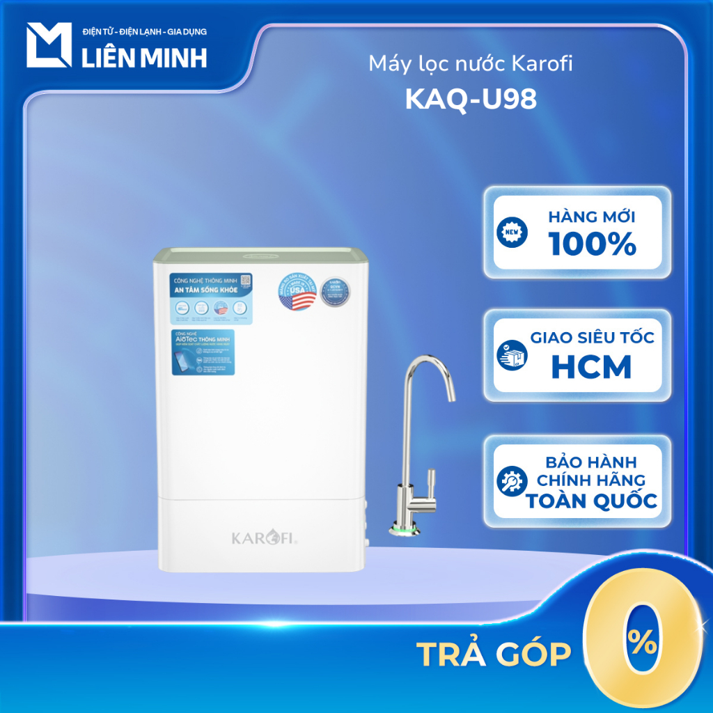 Máy Lọc Nước Karofi KAQ-U98 - Bảo Hành Chính Hãng [SHIP 0Đ HCM]
