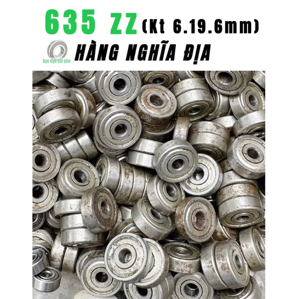combo 10 vòng bi bạc đạn 635zz hàng nghĩa địa cốt 6.19.6mm