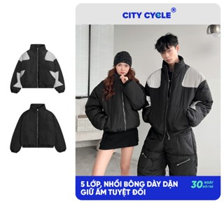  Áo khoác phao unisex đôi nam nữ form boxy Local Brand Chính Hãng City Cycle Áo khoác phao Smooth 