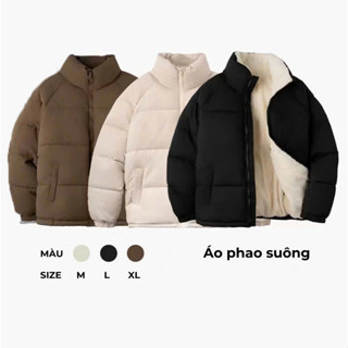 Áo Phao Nam Lót Lông Cừu Siêu Ấm Form Dáng Đẹp Chất Vải Dày Dặn Phù Hợp Mùa Thu Đông W11