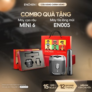Set quà tặng máy cạo râu Enchen Mini6 & máy tỉa lông mũi EN005, hộp quà kèm túi xách