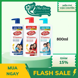  Sữa Tắm Lifebuoy 800g Sạch Khuẩn Bảo Vệ Khỏi 99.9% Vi Khuẩn Chứa Ion Bạc+ Hỗ Trợ Cùng Đề Kháng Da 