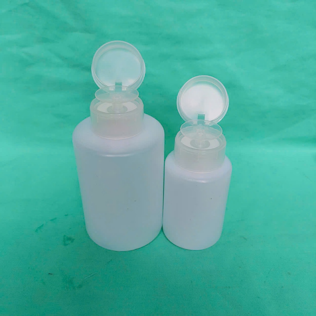 [ 1 ] Bình nhấn acetone chai Trắng Sữa không tem