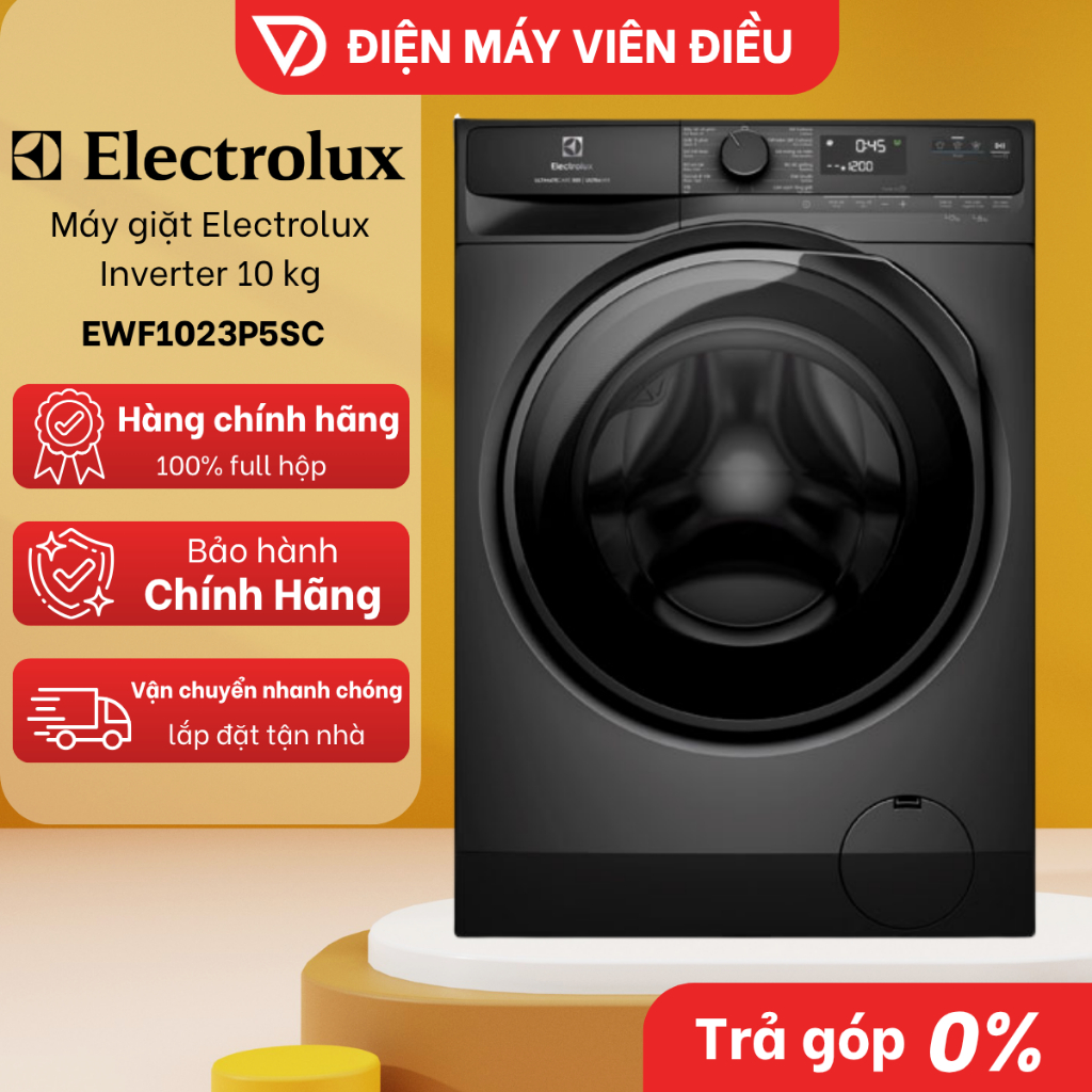 [FREESHIP NGHỆ AN] EWF1023P5SC - Máy giặt Electrolux Inverter 10 kg EWF1023P5SC - Bền bỉ