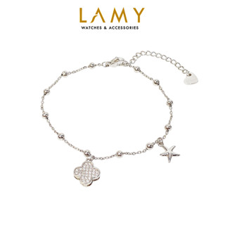 Vòng tay nữ LAMY Lucky Four Leaf Star Silver Bracelet 2241