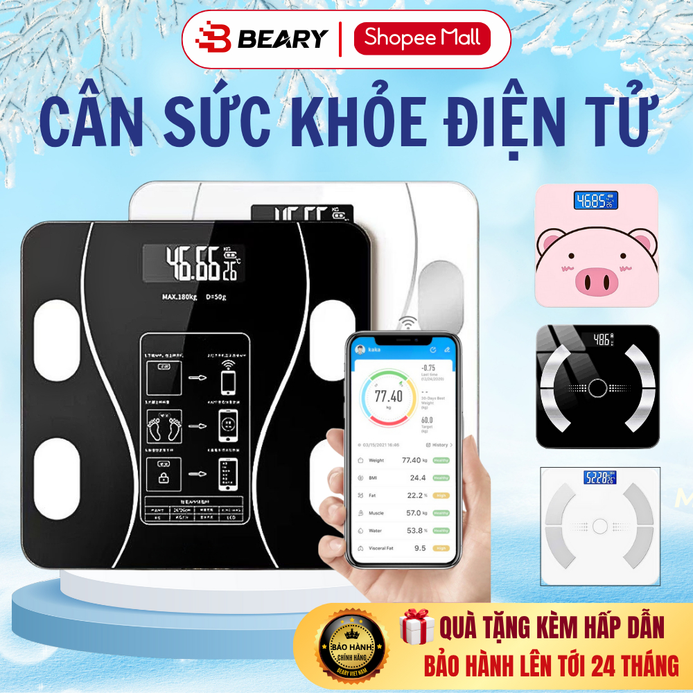 Cân Điện Tử METIS Sạc USB Kết Nối Bluetooth Phân Tích Chỉ Số Cơ Thể Trọng Lượng Tối Đa 180kg