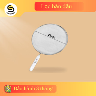  Lưới đậy chống văng dầu YUNA Inox có tay cầm - Nắp lưới đậy chảo chống văng dầu mỡ Inox 29cm