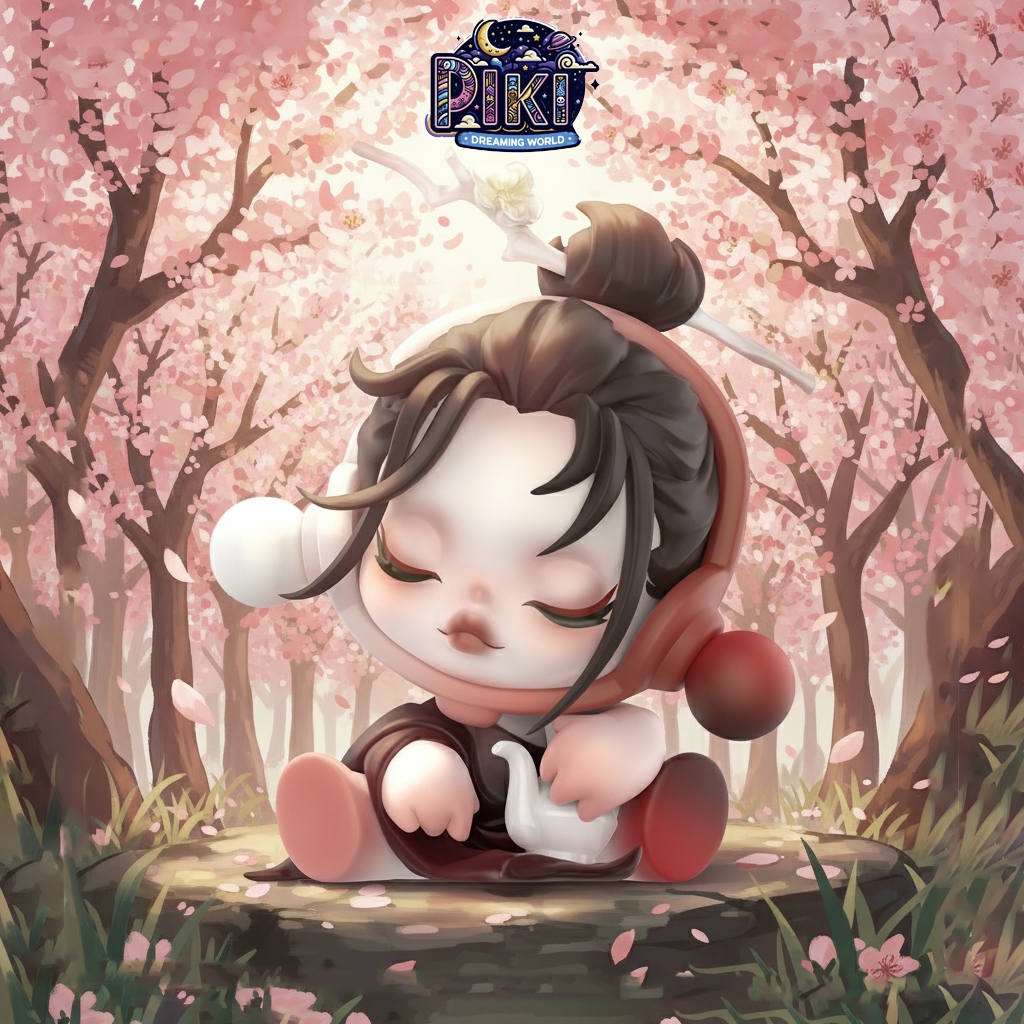 Mô hình SKULLPANDA Bilnd box tượng nhân vật dễ thương bộ sưu tập The Ink Plum Blossom 2
