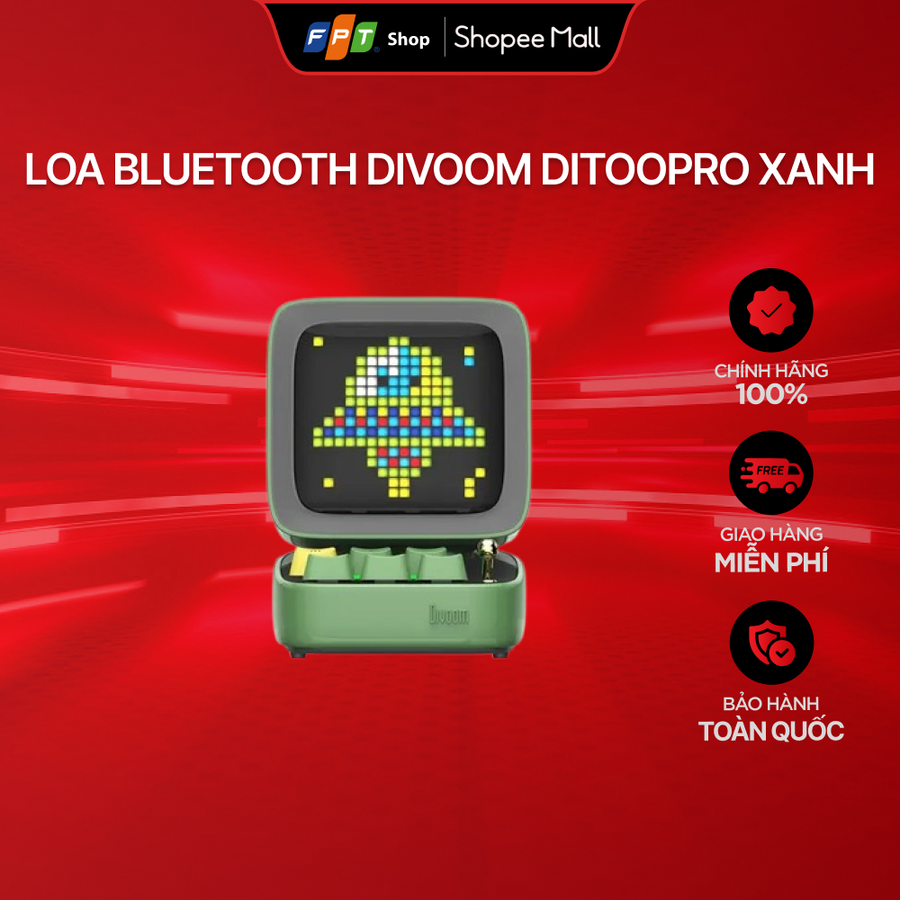 [Chỉ GH tận nơi] Loa Bluetooth Divoom DitooPro Xanh