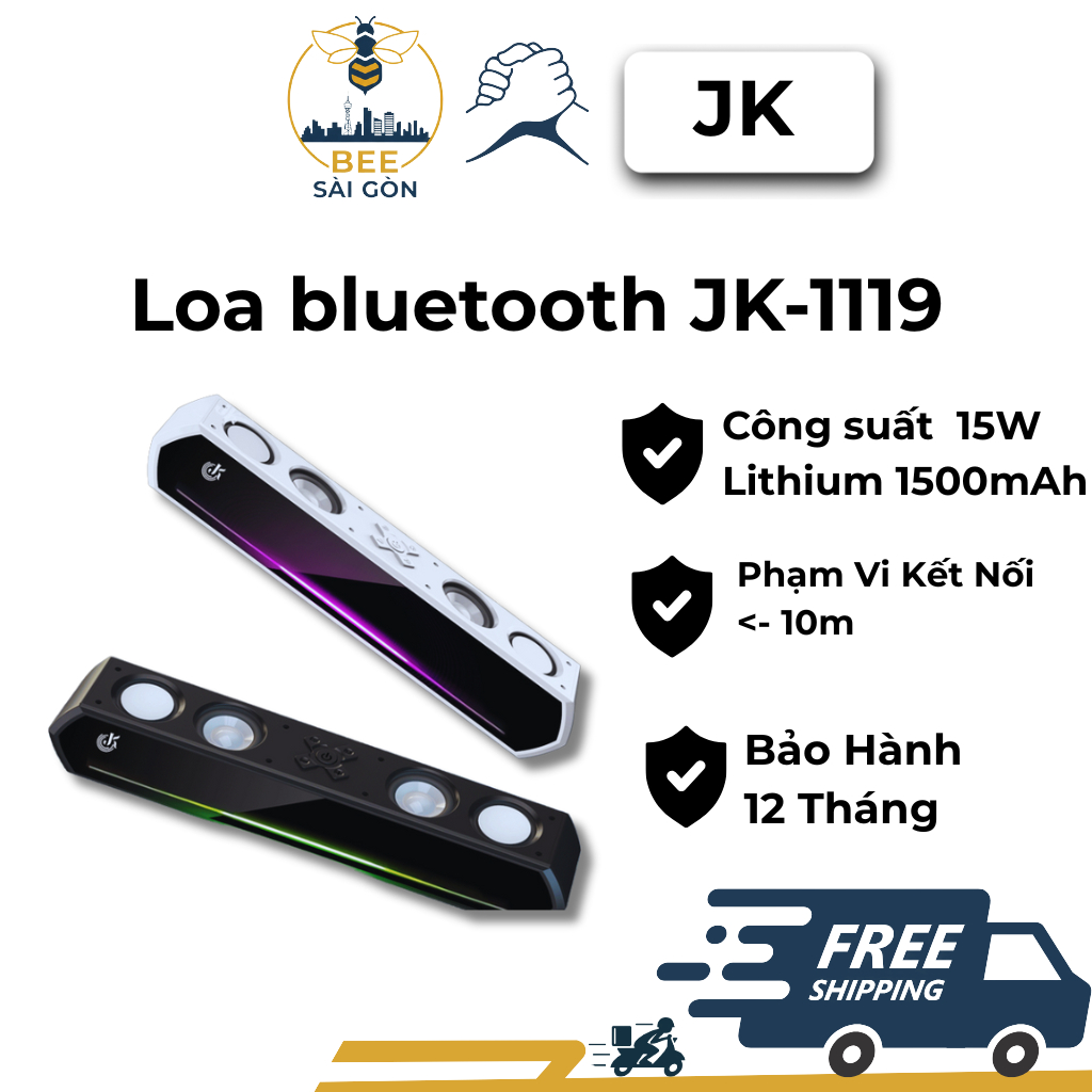 Loa Bluetooth Để Bàn - JK1119 - Led Rgb,Loa Tivi, Âm Thanh Hay Bass Cực Mạnh.