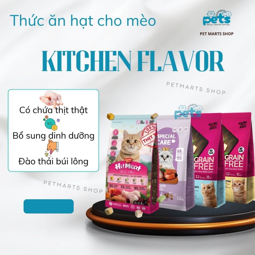 Hạt cho mèo Grain Free Kitchen Flavor, Thức ăn hạt cho mèo Kitchen Flavor - chính hãng