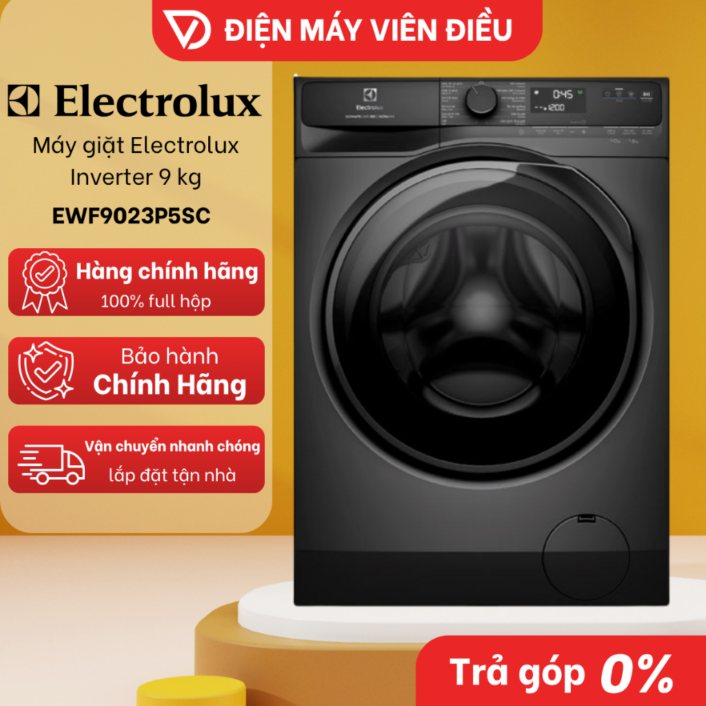 [FREESHIP NGHỆ AN] EWF9023P5SC - Máy giặt Electrolux Inverter 9 kg EWF9023P5SC - Bền bỉ, giặt sạch
