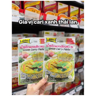 [HÀNG NỘI ĐỊA THÁI] Gia Vị Cary Xanh Green Curry Paste Lobo Thái Lan
