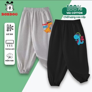  Quần dài bé trai BOBDOG dáng jogger chất thun mềm mịn in hình Khủng long cute ngộ nghĩnh cho bé 