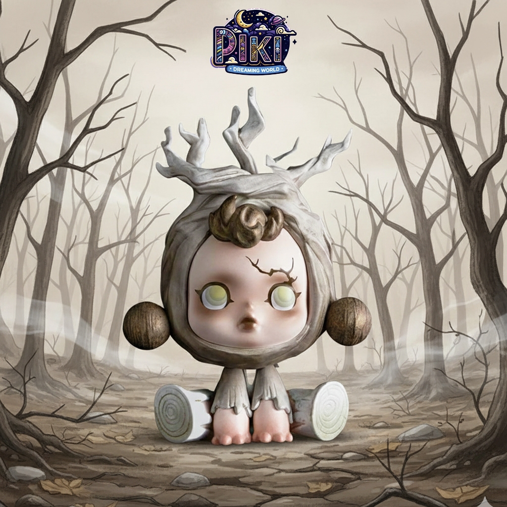 Mô hình SKULLPANDA Bilnd box tượng nhân vật dễ thương bộ sưu tập The Ink Plum Blossom 5